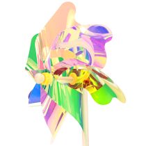 tételeket Kerekes virág leveles szélmalommal irizáló színek Ø24cm 2db