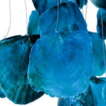 tételeket Szélcsengő tengeri függő dekoráció Capiz kagyló kék 90cm