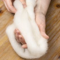 tételeket Gyapjúzsinór, fehér gyapjúszalag, 2m, dekoratív gyapjú kézműveskedéshez és csomagoláshoz