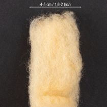 tételeket Gyapjúszalag, krémnarancs, 10m gyapjú koszorúkhoz és virágdíszekhez