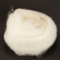 tételeket Fehér gyapjúszalag, 2m, dekoratív gyapjú kézműveskedéshez és csomagoláshoz