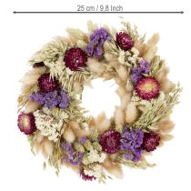 tételeket Szárított virágkoszorú, ünnepi asztaldísz különleges alkalmakra és évszakokra, 25cm