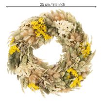 tételeket Szárazvirág koszorú, természetes dekoráció asztalra, nappaliba és előszobába, 25cm