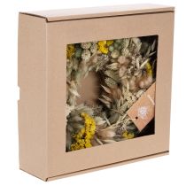 tételeket Szárazvirág koszorú, természetes dekoráció asztalra, nappaliba és előszobába, 25cm