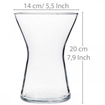 X-üveg váza átlátszó Ø14cm H19cm