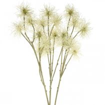 Xanthium művirágkrém őszi dekoráció 6 virág 80cm 3db