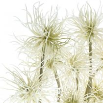 Xanthium művirág krém őszi dekoráció 6 virág 80cm 3db