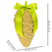tételeket Műfenyőtoboz medálok ajándék szalaggal és masnival, 23 cm, 3 darab
