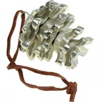 tételeket Fenyőtoboz díszítő kúp ezüst függesztéséhez H6cm