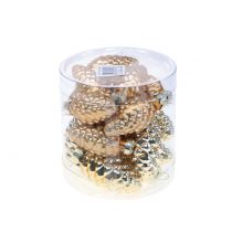 tételeket Kúpos mix üvegaranyból 5cm 14 db