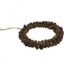 tételeket Kúpos koszorú éger kúp dekoratív koszorú természet akasztásához Ø25cm