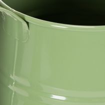 tételeket Vintage fém beltéri öntözőkanna, mentazöld, 1,7L, díszváza, retró dizájn, M23cm