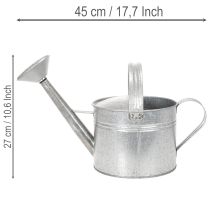 tételeket Vintage cink öntözőkanna, 27 cm - virágtartó kertbe és teraszra, fém virágcserép