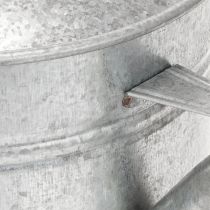 tételeket Vintage cink öntözőkanna, 27 cm - virágtartó kertbe és teraszra, fém virágcserép