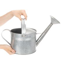 tételeket Vintage cink öntözőkanna, 27 cm - virágtartó kertbe és teraszra, fém virágcserép