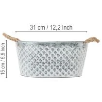 tételeket Nagy ovális cinktál, 31cm x 20cm, M15cm