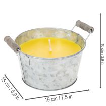 tételeket Citronella kültéri gyertya vödörben: hangulatvilágítás és rovarriasztó, 15 cm