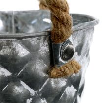 tételeket Cink edény kötélfogantyúkkal Ø14,5cm H13cm