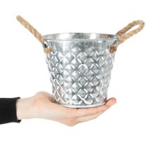 tételeket Cink edény kötél fogantyúkkal Ø14,5cm M13cm