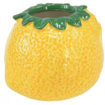 Citromos dekoratív váza kerámia virágcserép sárga Ø8,5cm