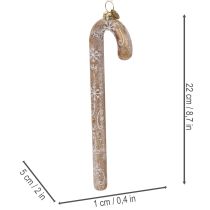 tételeket Üveg cukorpálcás dísz, nosztalgikus karácsonyfadísz, 22cm