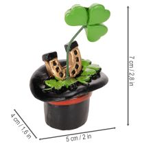 tételeket Szerencsefigura lóhere és bogár cilinderben, 7cm, 3 darab