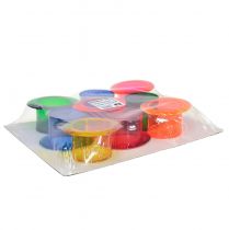 tételeket Ültetős díszhenger színes asztaldísz 12×10×6,5cm 9db