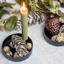 Ciprustobozok natúr, karácsonyi dekoráció, aranyozott kézműves kúpok Ø2-3cm H2,5-3,5g 330g