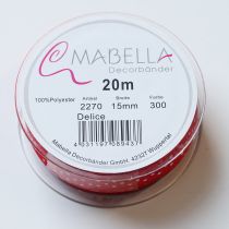 tételeket Pöttyös szalag sokoldalú ajándékcsomagoláshoz, 1,5 cm széles, 20 m hosszú