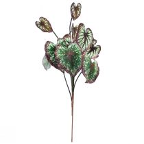 tételeket Begónia Mesterséges Növények Levele Begónia Zöld Lila 62cm