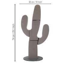 tételeket Virágmintás habkaktusz figura, fekete, 38cm x 74cm
