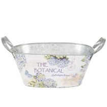 tételeket Ovális fém virágtál hortenziákhoz, fülekkel, 32×15×15cm