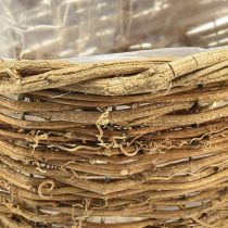 tételeket Virágtartó szőlő növénykosár ovális natúr 49,5x22x13cm