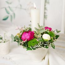 tételeket Virágcserép kerámia ültető virágserleg virágcserép fehér Ø19cm