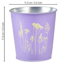 tételeket Fém virágcserép, virágültető, lila, Ø11.5cm, M11.5cm