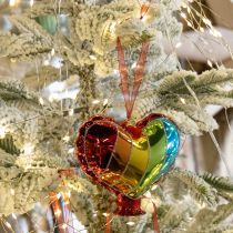 tételeket Ünnepi üvegdísz szív alakú csók karácsonykor