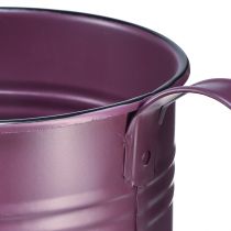 tételeket Dekoratív öntözőkanna, lila fém, virágcserép, Ø13.5cm M12.5cm