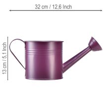 tételeket Dekoratív öntözőkanna, lila fém, virágcserép, Ø13.5cm M12.5cm