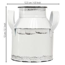 tételeket Dekoratív fém kancsó fülekkel, fehér és fekete, 13 cm magas, 2 darab