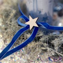 tételeket Dekoratív szalag Bársony bársony szalag kék 10mm 20m