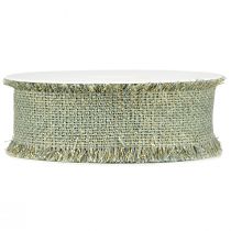 tételeket Dekoratív szalag rojt díszítő szalag világoszöld arany W40mm L15m