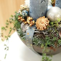 tételeket Bársonyszalag, csillagszalag, szürkearany, díszszalag, 25 mm széles, 8 m hosszú