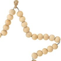 tételeket Karácsonyi díszek: fa gyöngyök, szív, csillag, fa, 13 cm magas, 6 darab