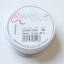 tételeket Ünnepi díszszalag ajándékok és kézműves projektek díszítésére, 1,5 cm széles, 20 m hosszú