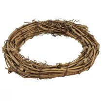 tételeket Dekoratív gyűrű mini szőlőkoszorú natúr Ø15cm 6 darabos DIY dekoráció
