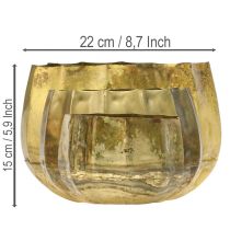 tételeket Dekoratív sárgaréz fémtál Ø22/18/14cm 3 db-os készlet