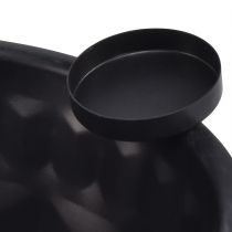tételeket Dekoratív fémtál fekete színben – Gugelhupf design, 26 cm – stílusos mécsestartó a hangulatos légkörért