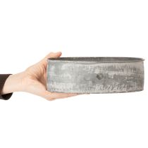 tételeket Dekoratív fémtál, ovális, szürke, H22,5/19,5/16cm, 3 db-os szett