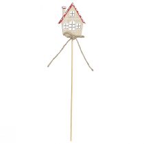 tételeket Dekoratív dugók Karácsonyi dekorációs házak fa 4,5x5cm 12 db