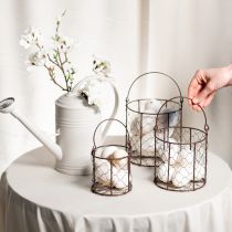 tételeket Drótkosár szett, ideális dekorációhoz vagy kerti használatra, 25 cm, 1 szett